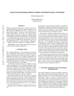 End-to-End Optimized Speech Coding with Deep Neural Networks