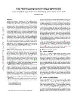 Crop Planning using Stochastic Visual Optimization
