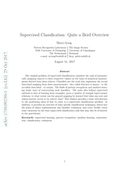 Supervised Classification: Quite a Brief Overview
