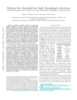 Setting the threshold for high throughput detectors: A mathematical
  approach for ensembles of dynamic, heterogeneous, probabilistic anomaly
  detectors