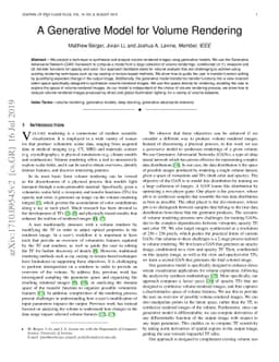 A Generative Model for Volume Rendering