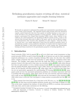 Rethinking generalization requires revisiting old ideas: statistical
  mechanics approaches and complex learning behavior