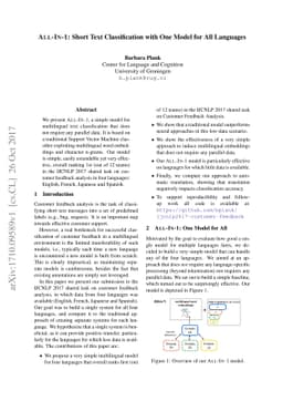 ALL-IN-1: Short Text Classification with One Model for All Languages