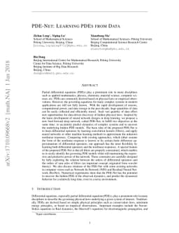 PDE-Net: Learning PDEs from Data