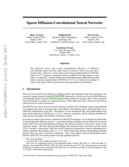 Sparse Diffusion-Convolutional Neural Networks