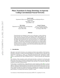 Phase Transitions in Image Denoising via Sparsely Coding Convolutional
  Neural Networks