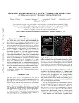 SEGMENT3D: A Web-based Application for Collaborative Segmentation of 3D
  images used in the Shoot Apical Meristem