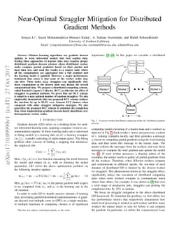 Near-Optimal Straggler Mitigation for Distributed Gradient Methods