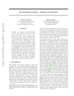 On denoising modulo 1 samples of a function