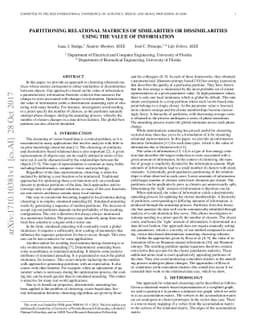 Partitioning Relational Matrices of Similarities or Dissimilarities
  using the Value of Information