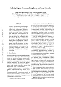 Inducing Regular Grammars Using Recurrent Neural Networks