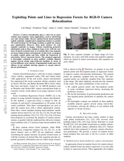 Exploiting Points and Lines in Regression Forests for RGB-D Camera
  Relocalization
