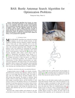 BAS: Beetle Antennae Search Algorithm for Optimization Problems