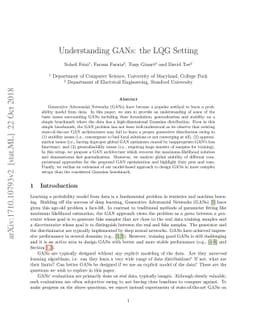 Understanding GANs: the LQG Setting