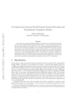 A Connection between Feed-Forward Neural Networks and Probabilistic
  Graphical Models
