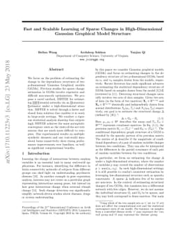 Fast and Scalable Learning of Sparse Changes in High-Dimensional
  Gaussian Graphical Model Structure