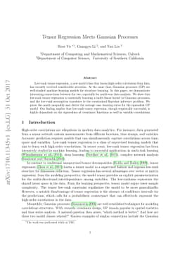 Tensor Regression Meets Gaussian Processes