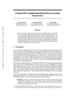 ChainerMN: Scalable Distributed Deep Learning Framework