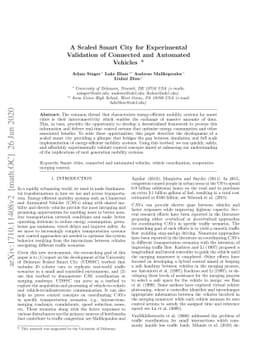 A Scaled Smart City for Experimental Validation of Connected and
  Automated Vehicles