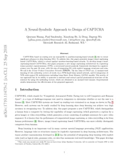 A Neural-Symbolic Approach to Design of CAPTCHA