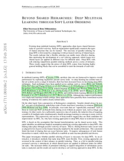 Beyond Shared Hierarchies: Deep Multitask Learning through Soft Layer
  Ordering
