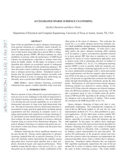 Accelerated Sparse Subspace Clustering