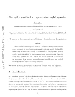 Bandwidth selection for nonparametric modal regression