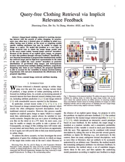 Query-free Clothing Retrieval via Implicit Relevance Feedback