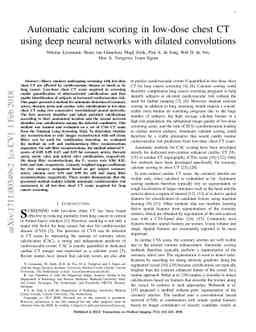 Automatic calcium scoring in low-dose chest CT using deep neural
  networks with dilated convolutions