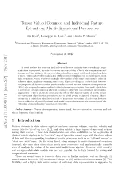 Tensor Valued Common and Individual Feature Extraction:
  Multi-dimensional Perspective