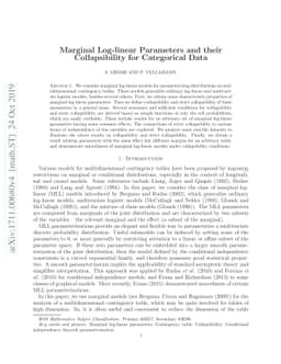 Marginal Log-linear Parameters and their Collapsibility for Categorical
  Data