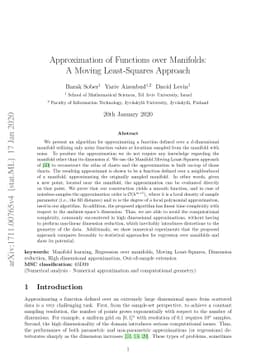 Approximation of Functions over Manifolds: A Moving Least-Squares
  Approach