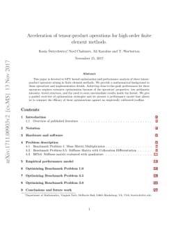 Acceleration of tensor-product operations for high-order finite element
  methods