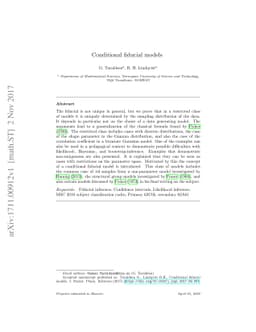 Conditional fiducial models