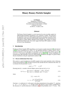Binary Bouncy Particle Sampler