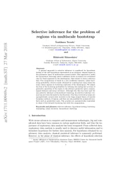 Selective inference for the problem of regions via multiscale bootstrap