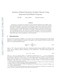 Analysis of Biased Stochastic Gradient Descent Using Sequential
  Semidefinite Programs