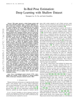 In-Bed Pose Estimation: Deep Learning with Shallow Dataset