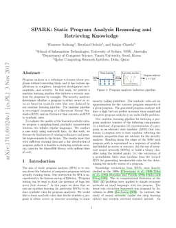 SPARK: Static Program Analysis Reasoning and Retrieving Knowledge