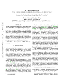 Multi-Glimpse LSTM with Color-Depth Feature Fusion for Human Detection