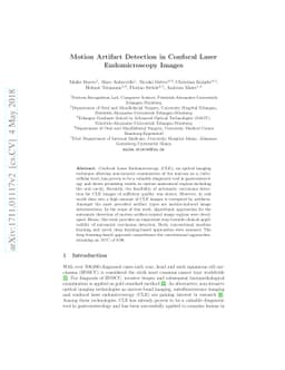 Motion Artifact Detection in Confocal Laser Endomicroscopy Images