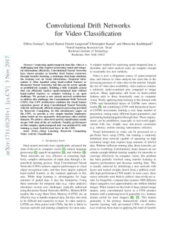 Convolutional Drift Networks for Video Classification
