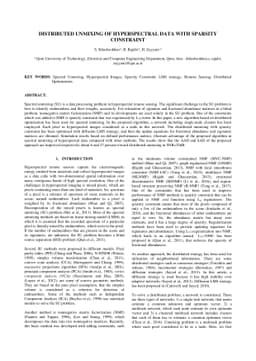 Distributed Unmixing of Hyperspectral Data With Sparsity Constraint