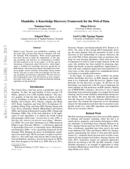 Mandolin: A Knowledge Discovery Framework for the Web of Data