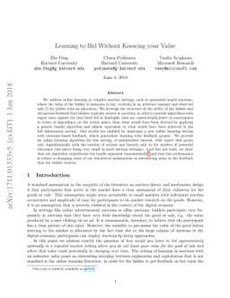 Learning to Bid Without Knowing your Value