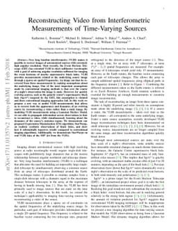 Reconstructing Video from Interferometric Measurements of Time-Varying
  Sources
