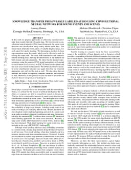 Knowledge Transfer from Weakly Labeled Audio using Convolutional Neural
  Network for Sound Events and Scenes