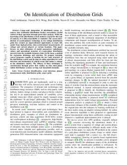 On Identification of Distribution Grids