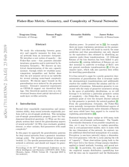 Fisher-Rao Metric, Geometry, and Complexity of Neural Networks