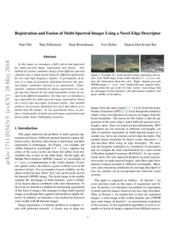 Registration and Fusion of Multi-Spectral Images Using a Novel Edge
  Descriptor